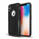 Wholesale iPhone Xs Max Tough Armor Hybrid Case (Black)